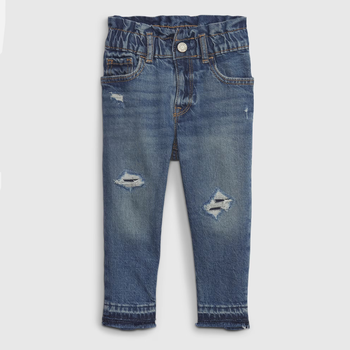 Дитячі джинси-мом для дівчинки GAP 780122-00 84-91 см Сині (1200115503840)