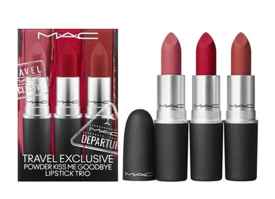 Набор красных матовых губных помад MAC Powder Kiss Me Goodbye (3х3 гр)
