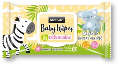 Дитячі вологі серветки Sence Baby Wipes Extra Sensitive 60 шт (8718924874097)