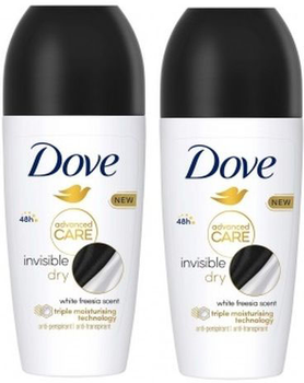 Antyperspirant w kulce Dove Invisible Rollon Duplo 50 ml (8720182619334)