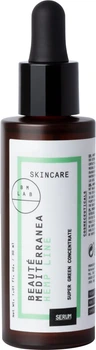 Сыворотка-концентрат для лица Beaute Mediterranea Super Green Concentrate Serum Hemp Line с маслом семян конопли 30 мл (8436551808239)