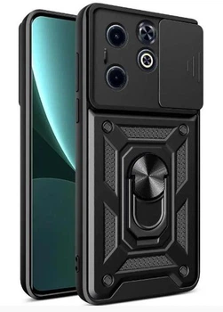 Чехол Camshield c кольцом-подставкой на Infinix Smart 8 (black)
