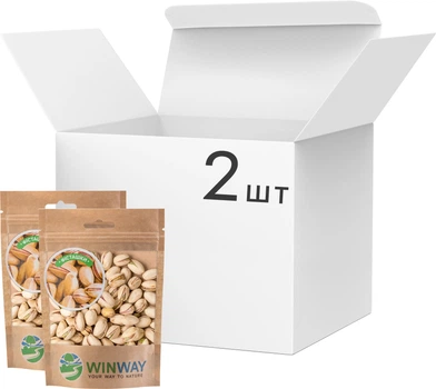 Упаковка фісташок смажених Winway 80 г х 2 шт (0.16 кг) (4821912900624)