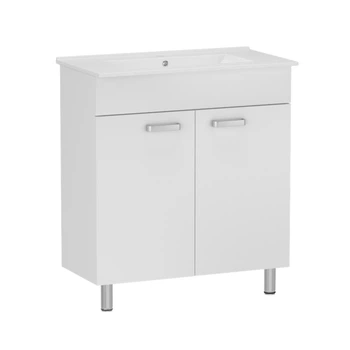 Тумба с умывальником ROZZY JENORI KINK 50x70x39.5см напольная белая RJFU041-4150WHSET(RJFU003-4150WH + RZJ510)