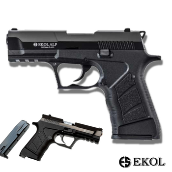 Стартовий пістолет Ekol Alp + 20 патронів, Сигнальний пістолет під холостий патрон 9мм, Шумовий