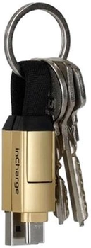Kabel InCharge 6 Saturn 2 x USB Type-C - USB Type-A + micro-USB - Apple Lightning 0.6 m Gold (7640170469431)