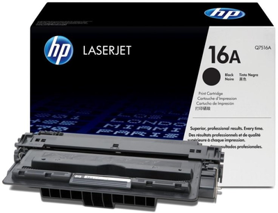 Тонер HP Q7516A лазерний Black 12 000 сторінок (Q7516A)