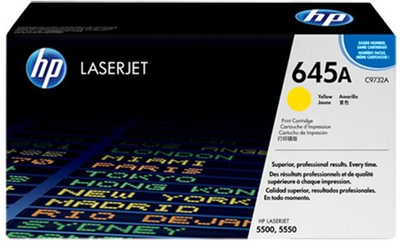 Тонер HP 645A C9732A кольоровий лазерний Yellow 12 000 сторінок (C9732A)