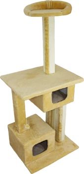 Дряпка Lucky Pet дом Говерла мех 54x54x129 см Бежевая (4820276193697)