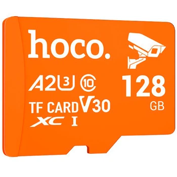 Карта памяти HOCO MicroSDXC 128gb Class 10 (A2/3, TFcard, V30, XC1) універсальний носій інформації внутрішня пам'ять портативних пристроїв Помаранчевий