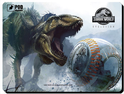 Коврик для мышки Podmyshku JURASSIC WORLD, игровой, ткань, размер S
