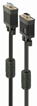 Удлинитель Cablexpert CC-PPVGAX-10-B, премиум качество, VGA HD15M папа /HD15F мама, двойно-экранированный, с 2-мя ферритами, 3 м, черный