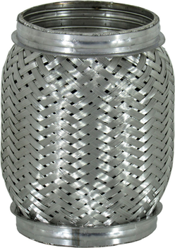 Гофра глушителя 90х150мм. 3-х слойная Interlock (CarLine) (короткий фланец) CL 90x150 VW