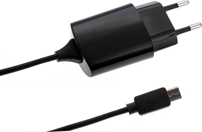 Мережевий зарядний пристрій Libox LB0089 1A з кабелем microUSB Чорний (ŁAD-INN-00034)