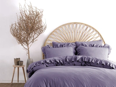 Двоспальний Євро комплект Limasso Exclusive Violet Варена Бавовна