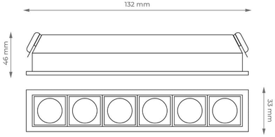 Listwa LED DPM X-Line podtynkowa liniowa 6 W 540 lm czarna (STLSL-6W-B)