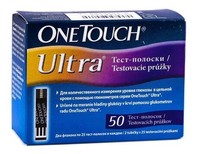 Тест-полоски для глюкометра OneTouch Ultra 50 шт.