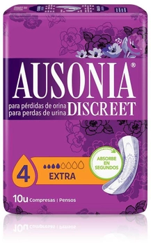 Damskie podpaski urologiczne Ausonia Discreet Extra Urine Loss Compresses 10 szt (4015400738244)