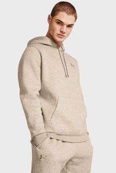 Чоловіче бежеве худі UA Essential Fleece Hoodie Under Armour SM 1373880-203