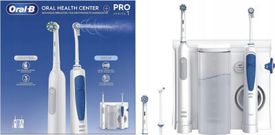 Набор ирригатор Oral-B Center OxyJet + электрическая зубная щетка Oral-B Pro 1 (8006540840825)