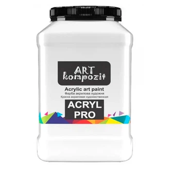 Фарба акрилова Art Kompozit Acryl PRO 1000мл 018 - білила титанові