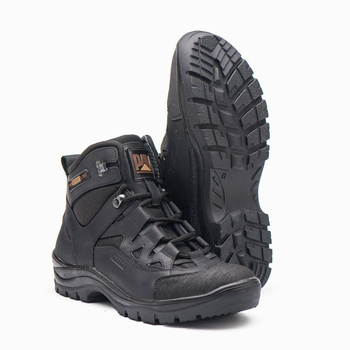 Берцы демисезонные тактические ботинки PAV 501 черные кожаные с мембраной Winterfrost 42