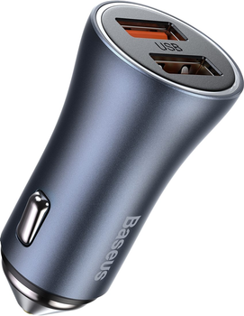 Автомобільний зарядний пристрій Baseus 40W USB/USB Type-C Dark Grey (CCJD-A0G)