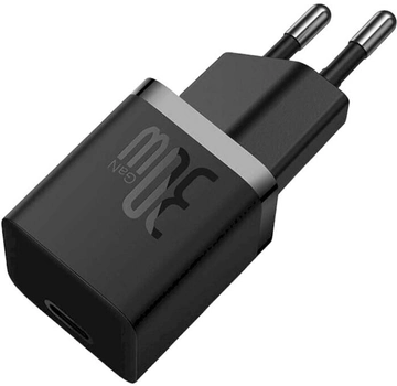 Зарядний пристрій для телефону Baseus 30W USB Type-C Black (CCGN070401)