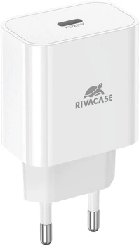 Зарядний пристрій для телефону Rivacase 20W USB Type-C Quick Charge 3.0 White (PS4101W00WHITE)