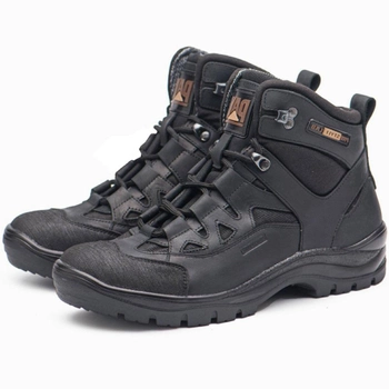 Берці демісезонні тактичні черевики PAV 501 чорні шкіряні з мембраною Winterfrost 41