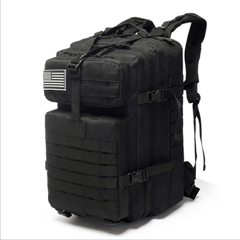 Рюкзак тактический 45 л, черный, 28х28х48 см