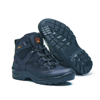Берцы летние тактические ботинки PAV 501 черные кожаные сетка Fresh Air 45