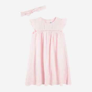 Дитяча літня сукня для дівчинки + пов'язка Cool Club CCG2403543-00 74 см Світло-рожева (5903977251930)