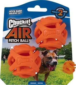Zestaw piłek dla psów Chuckit! Breathe Right Fetch Ball 6.5 cm 2 szt Orange (0029695321412)