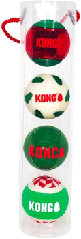 Zestaw piłek dla psów Kong Holiday Occasions Balls 25 cm 4 szt Multicolour (0035585514208)
