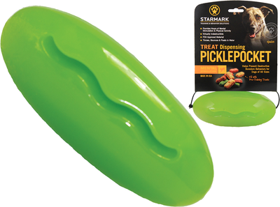 Іграшка для собак Starmark Dispensing Pickle Pocket 17.8 x 7.6 x 7.6 см Green (0873199002137)