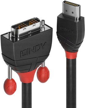 Kabel Lindy Black Line HDMI - DVI-D 1 m Black (4002888362719)