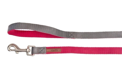 Повідець нейлоновий для собак Camon Bicolor Рожево-сірий 10 x 1200 мм (8019808204017)