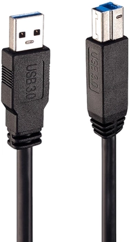 Kabel Lindy USB Type-A - USB Type-B 10 m Black (4002888430982)