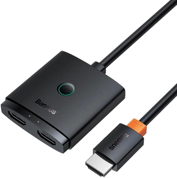 Adapter Baseus AirJoy 2 porty HDMI z kablem 1 m Black (B01331105111-01)