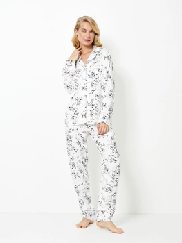 Piżama (koszula + spodnie) Aruelle Zillie pajama long S Biała (5905616149707)