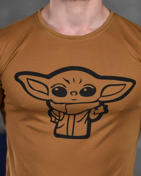 Тактическая мужская потоотводящая футболка Yoda S койот (85825)