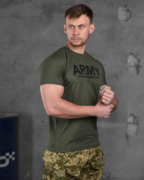 Армійська чоловіча футболка ARMY потовідвідна M олива (85828)