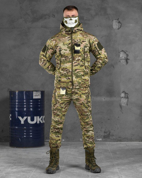 Тактический весенний костюм SoftShell штаны+куртка M мультикам (13989)