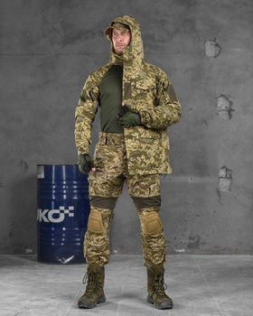 Тактичний весняний костюм 4в1 з наколінниками L піксель (85806)