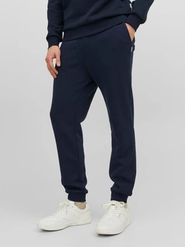 Спортивні штани утеплені чоловічі Jack & Jones 12249274 M Темно-сині (5715434006782)