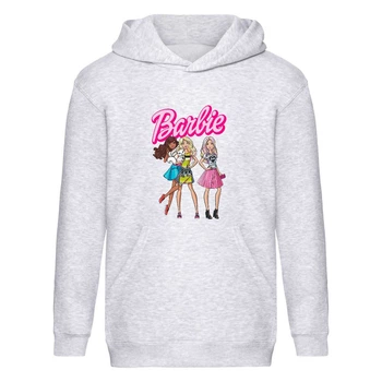 Худи Барби детское (Barbie 003) серое, размер 116