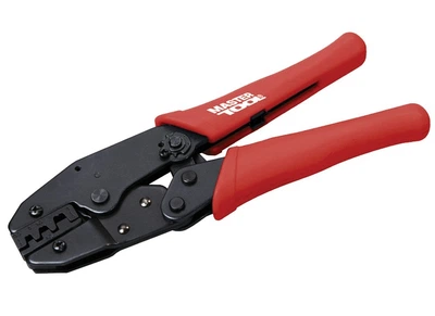 Клещи для обжима контактов MASTERTOOL, с храповым механизмом, 0.5-6.0 мм². Red (75-2250)
