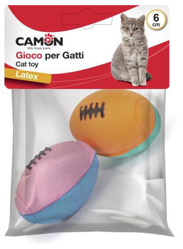 М'ячик для котів Camon Rugby Sponge 60 мм 2 шт (8019808121789)