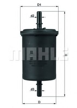 Фильтр топливный MAHLE ORIGINAL KL416/1 MAHLE (KL4161)